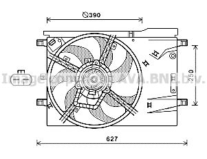 AVA QUALITY COOLING Вентилятор, охлаждение двигателя CN7551